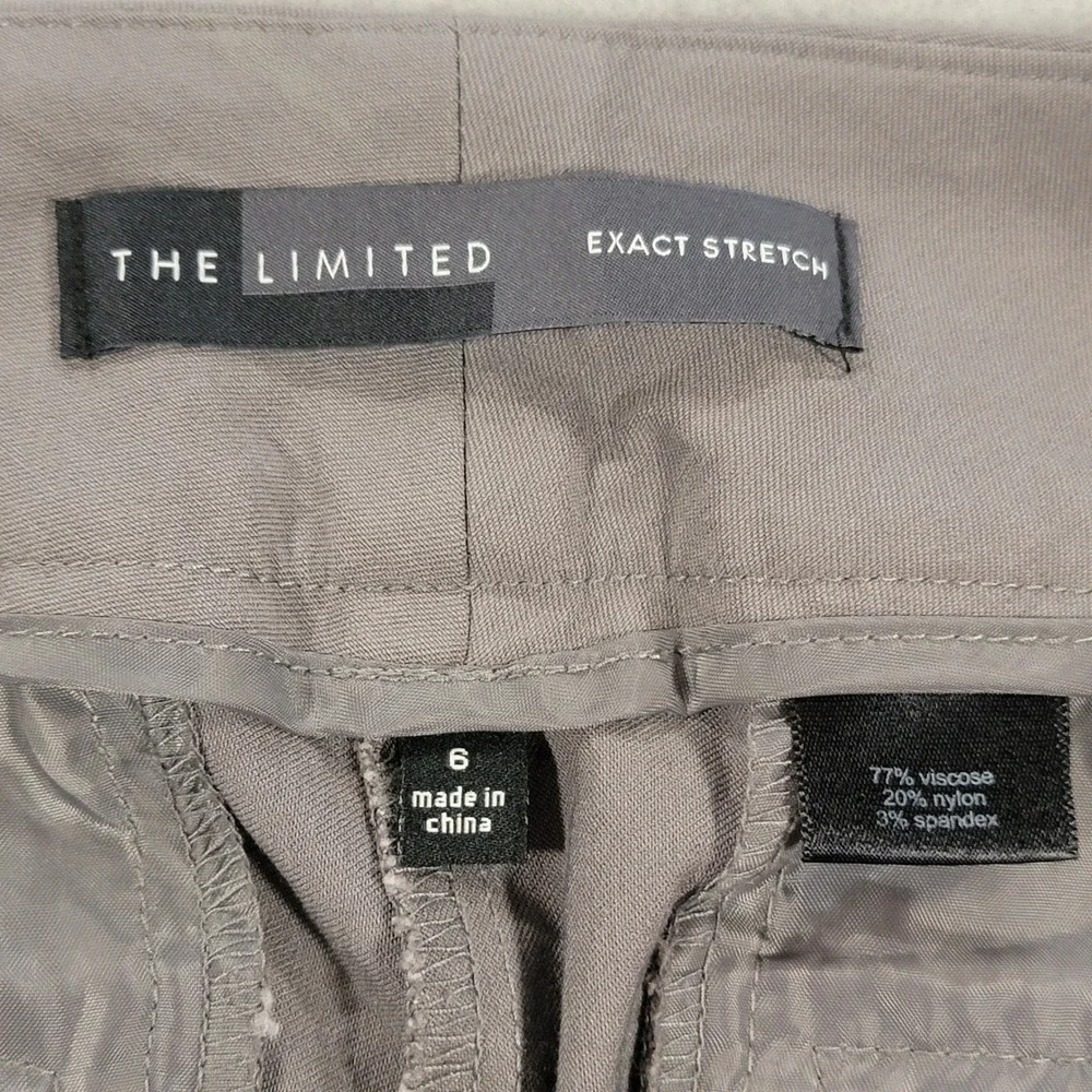 The Limited Exact Stretch Career Pants Straight Leg Gray Women's Size 6 Mid Rise
